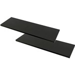 Assistência Técnica e Garantia do produto Kit de Prateleiras em MDP 20x120cm Preto + Suporte - Multivisão