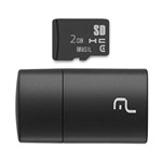 Assistência Técnica e Garantia do produto Kit 2 em 1 Leitor USB + Cartão de Memória Micro SD Classe 4 2GB Até 480MB/s Preto Multilaser - MC159