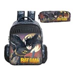 Assistência Técnica e Garantia do produto Kit Escolar Mochila 16 + Estojo Xeryus Batman Gothan Guardian (7592+7596)