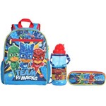 Assistência Técnica e Garantia do produto Kit Escolar Mochila G + Estojo + Cantil DMW PJ Masks Team (11175+11549+11553)