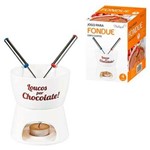Assistência Técnica e Garantia do produto Kit Fondue Loucos por Chocolate - Porcelana 2 Garfos- 350ml
