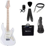 Assistência Técnica e Garantia do produto Kit Guitarra Strato Strinberg STS-100 com Acessórios + Amplificador Branca