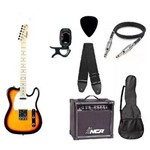 Assistência Técnica e Garantia do produto Kit Guitarra Strinberg Telecaster Tc120s Sunburst com Amplificador