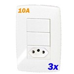 Assistência Técnica e Garantia do produto Kit 2 Interruptores Duplo Paralelos + Tomada 10a - Blux Home Branca
