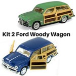 Assistência Técnica e Garantia do produto Kit 2 Miniaturas Carro de Coleção Antigo Ford Woody Wagon Ano 1949 Escala 1/46