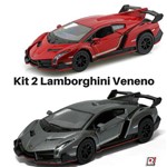Assistência Técnica e Garantia do produto Kit 2 Miniaturas Carro de Coleção Lamborghini Veneno 13 Cm de Ferro Escala 1/36