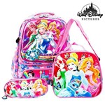 Assistência Técnica e Garantia do produto Kit Mochila Infantil 3D Escolar de Costas Princesas