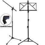 Assistência Técnica e Garantia do produto Kit Pedestal Microfone Girafa Tps Ask C/ Cachimb + Partitura