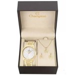 Assistência Técnica e Garantia do produto Kit Relógio Feminino Champion Cn26153w com Semi Joia