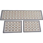 Assistência Técnica e Garantia do produto Kit Tapetes para Cozinha Sisal Look Xadrez 3 Peças - Rayza