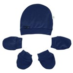 Assistência Técnica e Garantia do produto Kit Touca, Luvas e Sapatinho Beth Bebê Suedine Azul Marinho