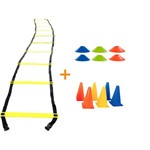 Assistência Técnica e Garantia do produto Kit Treino Funcional Escada Agilidade 6 Cones 6 Chapéu Half