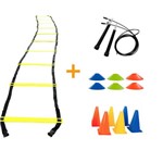 Assistência Técnica e Garantia do produto Kit Treino Funcional Escada Agilidade Cones e Corda de Pular