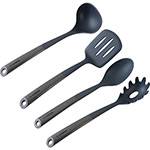 Assistência Técnica e Garantia do produto Kit Utensílios Colors Nylon 4 Peças Cinza - La Cuisine