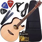 Assistência Técnica e Garantia do produto Kit Violão Eletroacústico Aço C/ Eq Eagle Gl36 C/ Acessórios