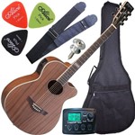 Assistência Técnica e Garantia do produto Kit Violão Eletroacústico Aço Dallas Tuner Mahogany Tagima