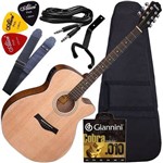 Assistência Técnica e Garantia do produto Kit Violão Eletroacústico Shelby Eq 3 Bandas Aço Sga-194c