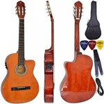 Assistência Técnica e Garantia do produto Kit Violão Flat Eletroacústico Afinador Giannini Sf14 Nt Aço