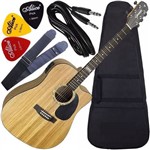 Assistência Técnica e Garantia do produto Kit Violão Giannini Folk Eletroacústico Modelo Zebra Gf1d Zw