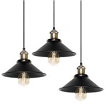 Assistência Técnica e Garantia do produto KIT - 3 X Luminárias Pendentes Industrial Vintage Loft Hat