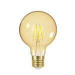 Assistência Técnica e Garantia do produto Lâmpada LED Bulbo Vintage Filamento Dimerizavel G80 Taschibra 127V Ambar - Caixa com 6 Unidade -