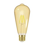 Assistência Técnica e Garantia do produto Lâmpada LED Bulbo Vintage Filamento Dimerizavel ST64 Taschibra 127V Âmbar - Caixa com 10 Unidade