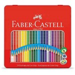 Assistência Técnica e Garantia do produto Lápis de Cor 24 Cores Grip na Lata Faber-Castell