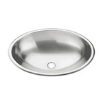 Assistência Técnica e Garantia do produto Lavabo Oval de Sobrepor em Aco Inox Acetinado 40x30cm