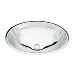 Assistência Técnica e Garantia do produto Lavabo Oval de Sobrepor em Aco Inox Alto Brilho 40x30cm