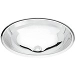 Assistência Técnica e Garantia do produto Lavabo Oval de Sobrepor em Aco Inox Alto Brilho 44x31cm