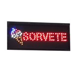 Assistência Técnica e Garantia do produto Letreiro Led Painel Luminoso Placa de Aviso Loja - Sorvete