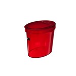 Assistência Técnica e Garantia do produto Lixeira Oval Glass 5 Litros Vermelho Transparente Coza