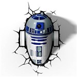 Assistência Técnica e Garantia do produto Luminária de Parede Star Wars R2-D2 Branco - 3D LIGHT FX