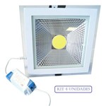 Assistência Técnica e Garantia do produto Luminária Led Spot 15w Plafon de Embutir Kit com 4 Unidades Quadrado Branco Frio Bivolt - Arco Íris Led