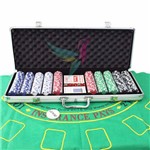 Assistência Técnica e Garantia do produto Maleta Poker 500 Fichas Oficiais Sem Numeração Kit Completo