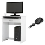 Assistência Técnica e Garantia do produto Mesa Computador Prática com Gaveta - Branca - EJ Móveis - Acompanha um Mouse