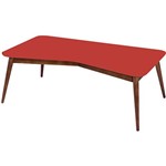 Assistência Técnica e Garantia do produto Mesa de Centro Retangular M Vermelho/Cacau (40x115x65cm) - Máxima