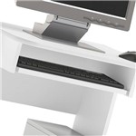 Assistência Técnica e Garantia do produto Mesa de Computador com 1 Compartimento e Corrediças Metálicas para Teclado - MC 8009 - Branca - Art In Móveis