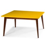 Assistência Técnica e Garantia do produto Mesa de Jantar Novita com Tampo 120cm Maxima Cacau/Amarelo