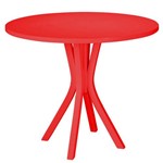 Assistência Técnica e Garantia do produto Mesa de Jantar Redonda 90cm Felice Maxima Vermelho