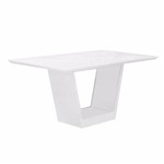 Assistência Técnica e Garantia do produto Mesa de Jantar Retangular Tampo MDF/Vidro Alemanha Leifer Flex Color Branco/Imbuia Mel