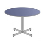 Assistência Técnica e Garantia do produto Mesa de Reunião para Escritório Redonda 120cm Plata Móveis Azul/Cinza