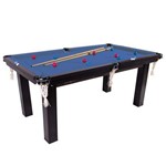 Assistência Técnica e Garantia do produto Mesa de Snooker/Sinuca Residencial Ébano Escuro Tecido Azul - Procópio