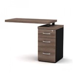 Assistência Técnica e Garantia do produto Mesa para Escritório 3 Gavetas 104cmx45cm PE40 Pandin Móveis Walnut