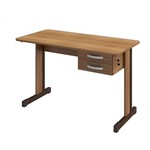 Assistência Técnica e Garantia do produto Mesa para Escritório 2 Gavetas 120cm Pop New 600 Plata Móveis Amendoa