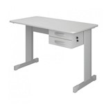 Assistência Técnica e Garantia do produto Mesa para Escritório 2 Gavetas 120cm Pop New 600 Plata Móveis Cinza