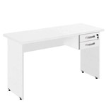 Assistência Técnica e Garantia do produto Mesa para Escritório 2 Gavetas 90cm Top Plata Móveis Branco