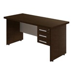 Assistência Técnica e Garantia do produto Mesa para Escritório 3 Gavetas Ornare Plata Móveis Ruggine/Suede