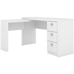 Assistência Técnica e Garantia do produto Mesa para Escritório ME4101 3 Gavetas Reversível Branco - Tecno Mobili