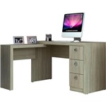 Assistência Técnica e Garantia do produto Mesa para Escritório ME4101 3 Gavetas Reversível Fresno - Tecno Mobili